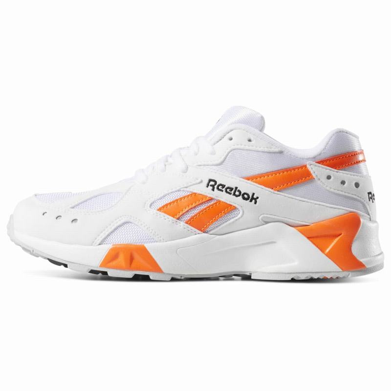 Tenisi Reebok Aztrek Dama Albi/Negrii/Portocalii Romania VG7050PH